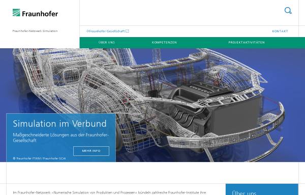 Vorschau von www.simulation.fraunhofer.de, Simulation@Fraunhofer in Produktion und Logistik