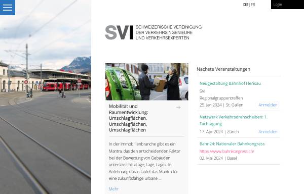 Vorschau von www.svi.ch, Vereinigung Schweizerischer Verkehrsingenieure