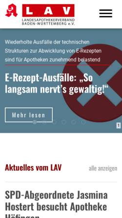Vorschau der mobilen Webseite www.apotheker.de, Landesapothekerverband