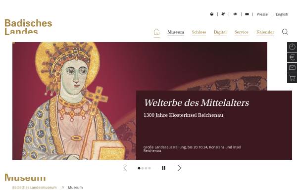 Vorschau von www.landesmuseum.de, Badisches Landesmuseum Karlsruhe