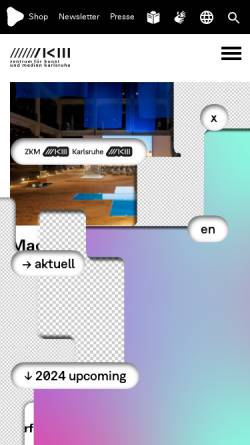 Vorschau der mobilen Webseite zkm.de, Museum für Neue Kunst