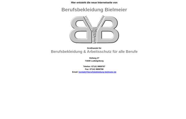 Vorschau von www.berufsbekleidung-bielmeier.de, Alois Bielmeier - Berufsbekleidung und Arbeitsschutz