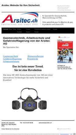 Vorschau der mobilen Webseite www.arsitec.ch, Arsitec AG