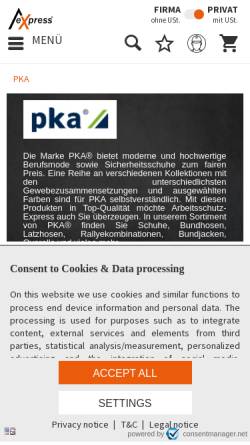 Vorschau der mobilen Webseite www.pka-kloecker.de, pka-Klöcker GmbH