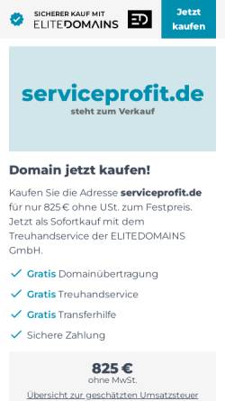 Vorschau der mobilen Webseite www.serviceprofit.de, Serviceprofit