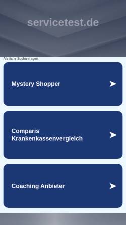 Vorschau der mobilen Webseite www.servicetest.de, Unternehmensberatung Dirk Lewandowski