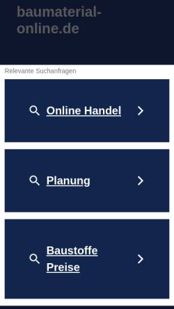 Vorschau der mobilen Webseite www.baumaterial-online.de, Kunzelmann-Baustoffe