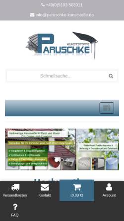 Vorschau der mobilen Webseite www.paruschke-kunststoffe.de, Paruschke Kunststoffe
