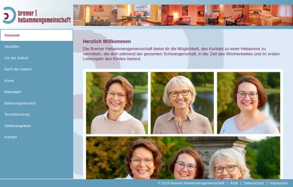 Vorschau von www.bremerhebammengemeinschaft.de, Bremer Hebammengemeinschaft