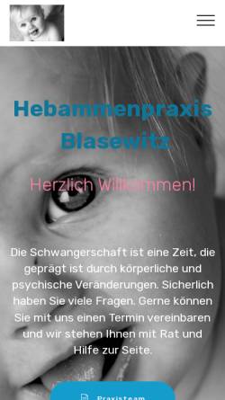 Vorschau der mobilen Webseite www.40wochen.de, Hebammenpraxis Dresden-Blasewitz