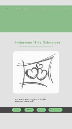 Vorschau der mobilen Webseite www.nina-hebamme.de, Hebammenpraxis Nina Schwarzer