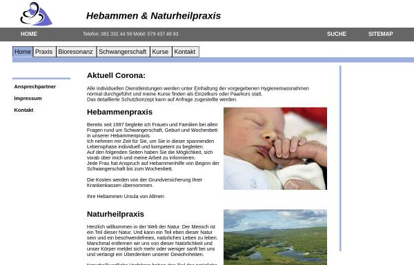 Vorschau von www.natur-hebammenpraxis.ch, Natur- und Hebammenpraxis Ursula von Allmen