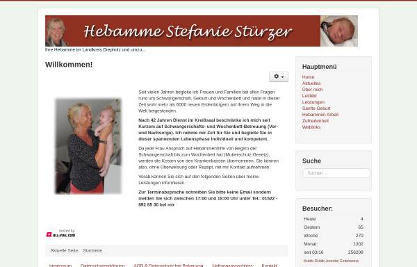 Vorschau von www.hebamme-diepholz.de, Hebamme Stefanie Stürzer