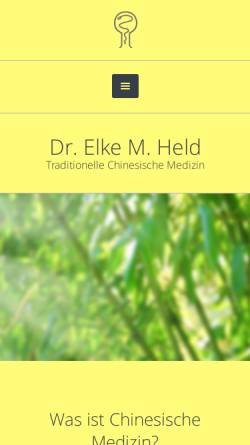 Vorschau der mobilen Webseite www.dr-held.at, Dr. Elke M. Held