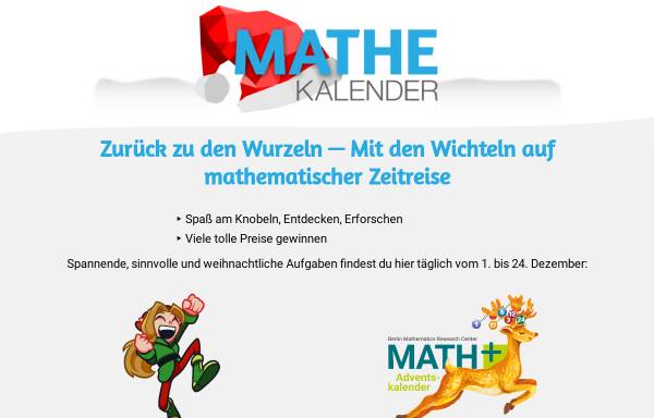 Vorschau von www.mathekalender.de, Mathekalender