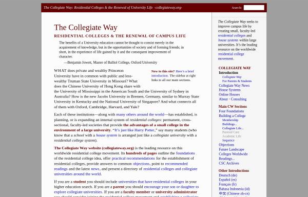 Vorschau von collegiateway.org, The Collegiate Way