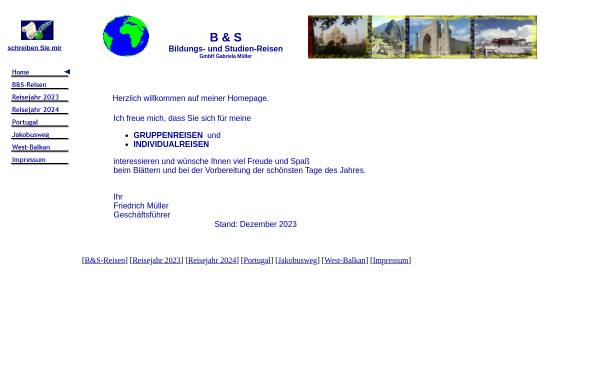 Vorschau von www.bildungs-studien-reisen.de, B & S Bildungs- und Studienreisen