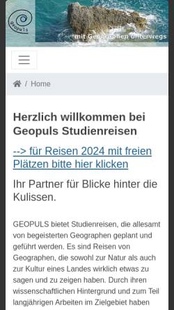 Vorschau der mobilen Webseite www.geopuls.de, Geopuls GbR