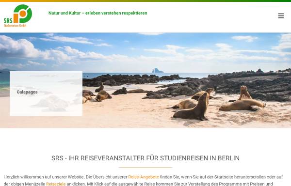 Vorschau von www.srs-studienreisen.de, SRS Studienreisen GmbH