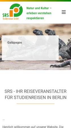 Vorschau der mobilen Webseite www.srs-studienreisen.de, SRS Studienreisen GmbH