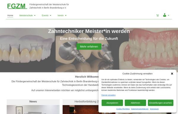 Vorschau von www.zahntechniker-meisterschule.de, Zahntechniker Meisterschule Berlin-Brandenburg
