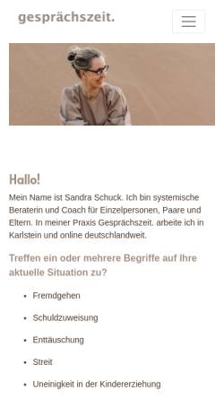 Vorschau der mobilen Webseite www.gespraechszeit.de, Gesprächzeit