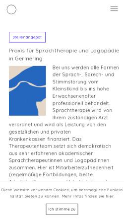 Vorschau der mobilen Webseite www.maria-pecho-sprachtherapie.de, Maria Pecho