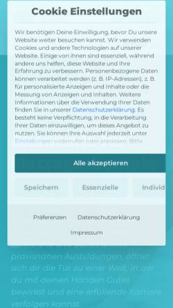 Vorschau der mobilen Webseite www.massageausbildung-bns.de, Massageausbildung BNS