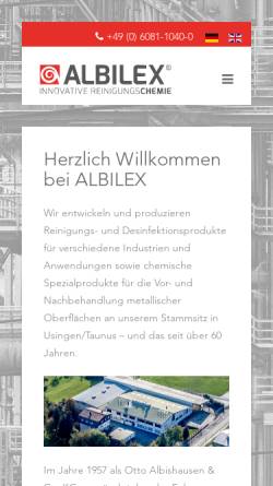 Vorschau der mobilen Webseite www.albilex.de, Albishausen GmbH & Co. KG