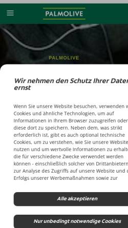 Vorschau der mobilen Webseite www.palmolive.de, Colgate Palmolive GmbH