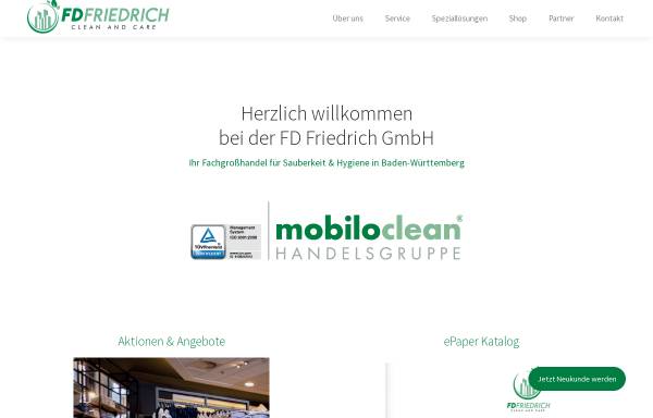 Vorschau von www.fd-friedrich.com, Friedrich Mobiloclean Handelsgruppe, Inh. Horst Friedrich