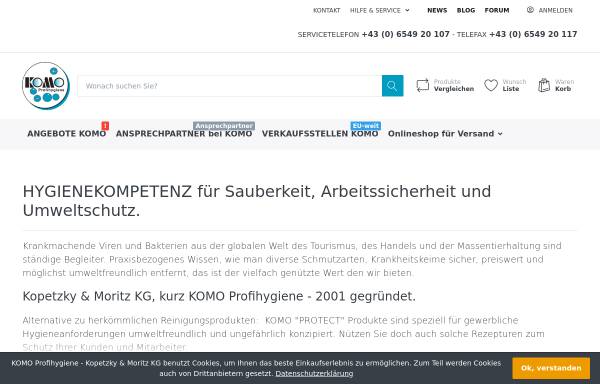 Vorschau von www.profihygiene.com, Kopetzky & Moritz OG