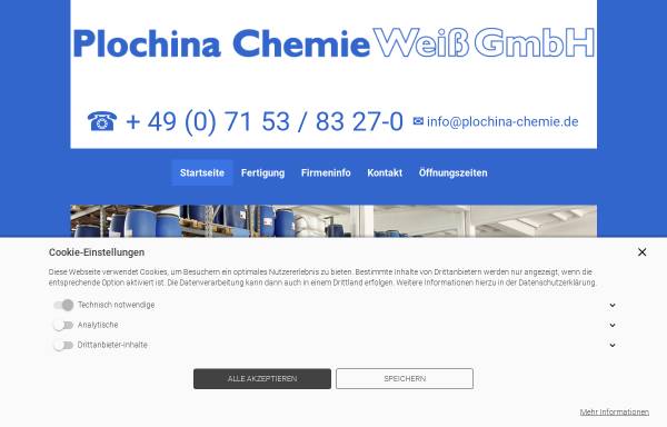 Vorschau von www.plochina-chemie.de, Plochina Chemie Weiß GmbH
