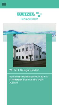 Vorschau der mobilen Webseite www.wetzel-reinigungsbedarf.com, Reinigungsbedarf Wetzel e.K.