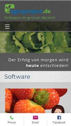 Vorschau der mobilen Webseite www.agroproject.de, Agroproject GmbH