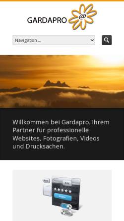 Vorschau der mobilen Webseite www.gardapro.ch, Gardapro Informatik