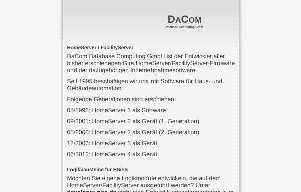 Vorschau von www.dacom-homeautomation.de, DaCom Database Computing GmbH