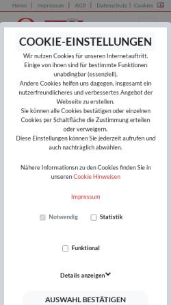 Vorschau der mobilen Webseite www.detakta.de, Detakta - Hans-Herbert von Saenger Isolier- und Messtechnik GmbH & Co. KG