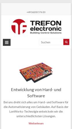 Vorschau der mobilen Webseite www.trefon-electronic.de, TREFON electronic GmbH