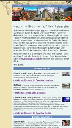 Vorschau der mobilen Webseite www.alex-reiseseite.de, Alex' Reiseseite [Eike & Alexander Schöne]