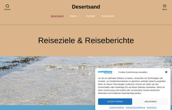 Vorschau von www.desertsand.de, DesertSand - Travel Journal [Silke Jegodzinski]