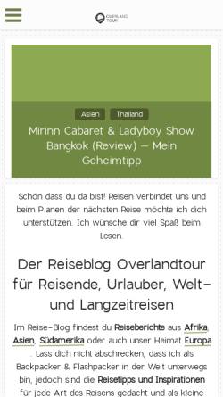 Vorschau der mobilen Webseite www.milchladen.de, Reisen und mehr [Jens Lüdicke]
