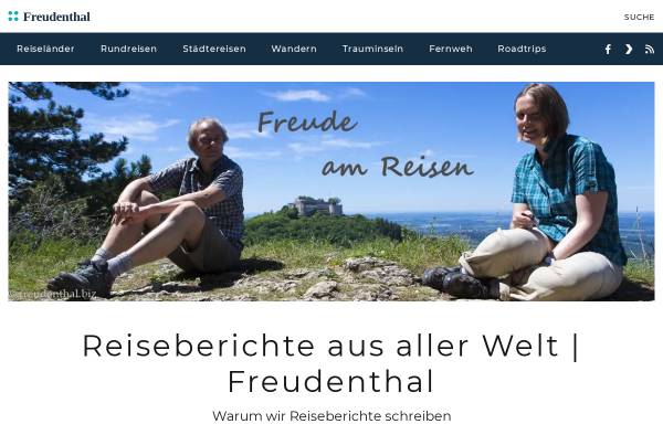 Vorschau von www.freudenthal.biz, Unseren Reiseseiten [Annette & Lars Freudenthal]