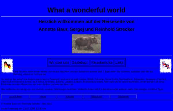Vorschau von www.what-a-wonderfulworld.net, What a wonderful world [Annette Baur & Reinhold Strecker]