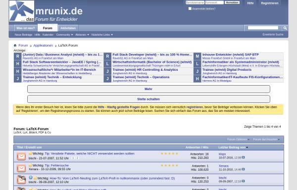 Vorschau von www.mrunix.de, mrunix.de - LaTeX-Forum