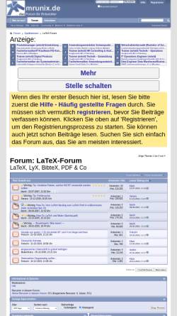 Vorschau der mobilen Webseite www.mrunix.de, mrunix.de - LaTeX-Forum