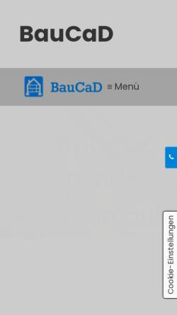 Vorschau der mobilen Webseite www.baucad.de, BauCaD *K+R*