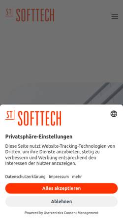 Vorschau der mobilen Webseite www.softtech.de, SoftTech GmbH - Spirit