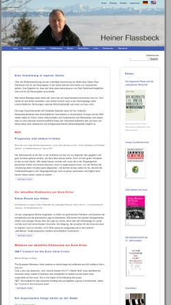 Vorschau der mobilen Webseite www.flassbeck.de, Heiner Flassbeck