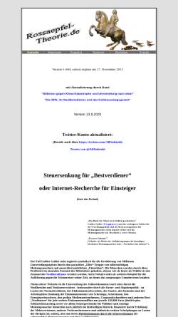 Vorschau der mobilen Webseite www.rossaepfel-theorie.de, Rossäpfel-Theorie